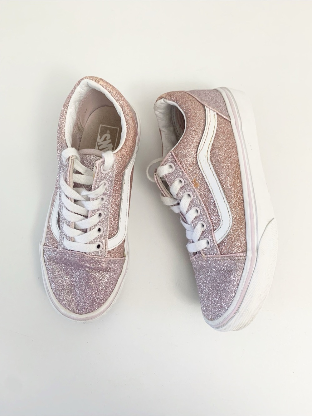 Vans Old Skool Glitter Pink Youth Sneakers ~ 2.5